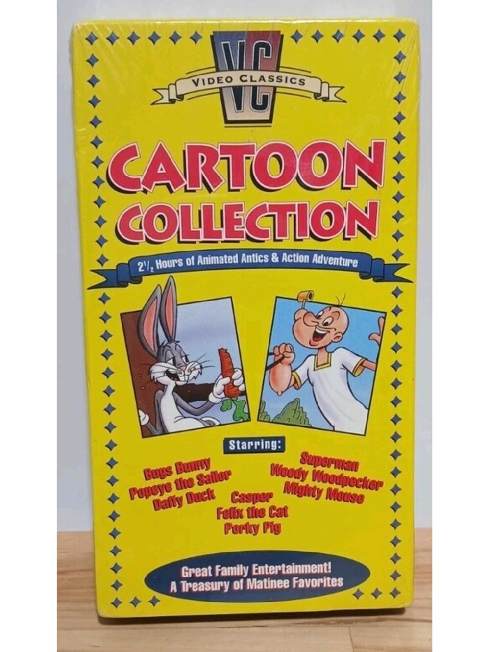 Sealed Video Classics: Cartoon Collection - VHS Tape Bugs Bunny/Popeye Superman